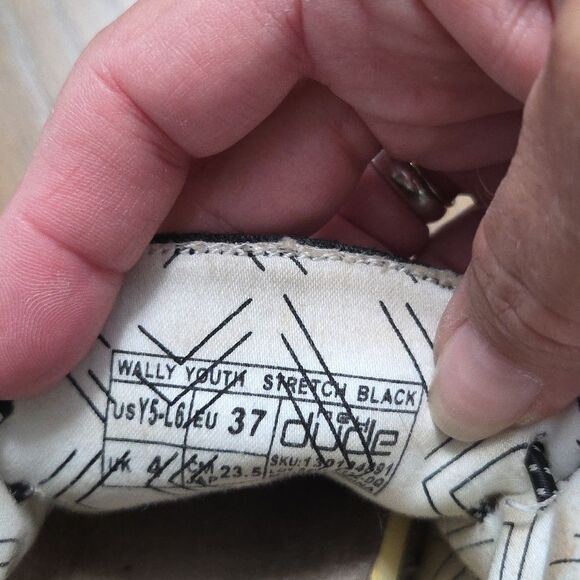 Hey Dude Wally Youth Stretch Black Slip-On Shoes Y5/6W - Picture 7 of 8